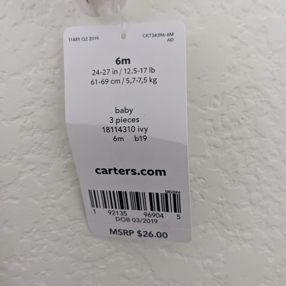 Carter's White Animal Print Button Snap Onesie - Picture 6 of 6